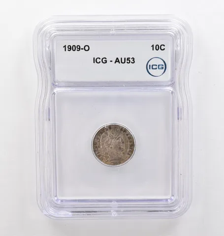 1909-O Barber Dime AU53 ICG Beautiful Tone *9772