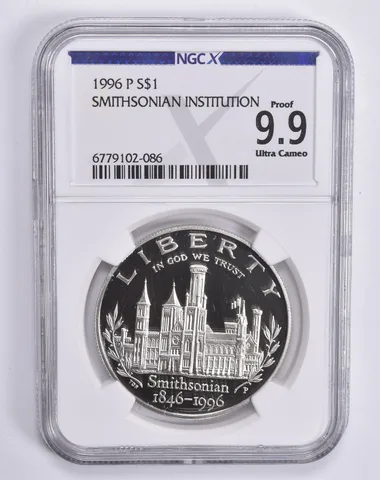 1996-P Smithsonian Commemorative Dollar Proof 9.9 UCam NGC X NGCX