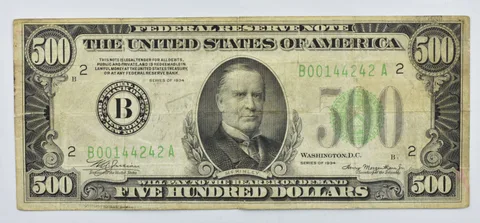 1934 $500 New York, NY United States Federal Reserve Note Green Seal *8204
