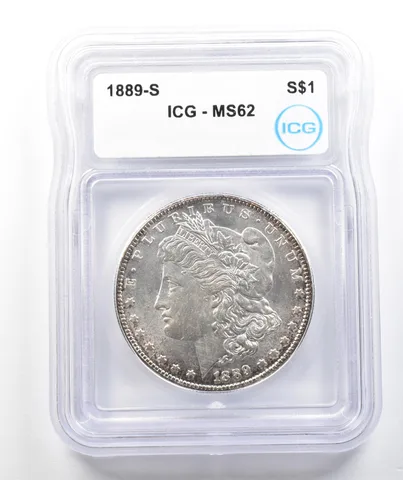 1889-S Morgan Silver Dollar MS62 ICG *9863