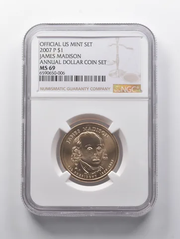 2007-P Presidential $1 James Madison Annual Dollar Coin Set MS69 NGC