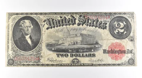 1917 $2 Legal Tender Large Note Red Seal *2640