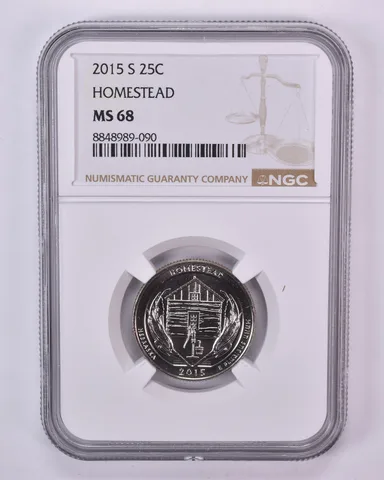 2015-S Washington Quarter ATB Homestead MS68 NGC