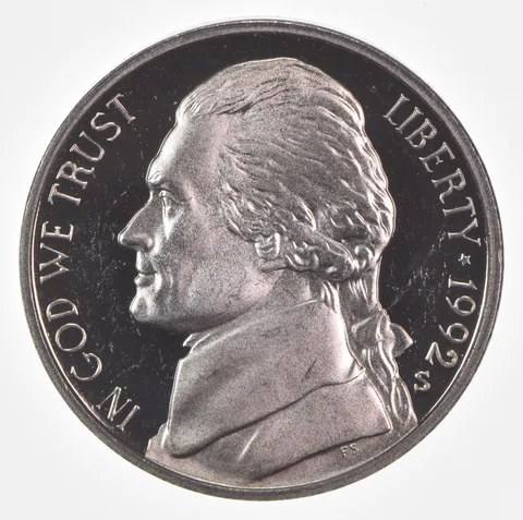 1992-S Jefferson Nickel Proof
