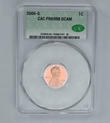 2006-S Lincoln Memorial Cent PR69 RB DCAM CAC CACg Beautiful Tone *1005