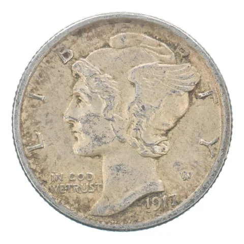 1917-S Mercury Dime Beautiful Tone *9739