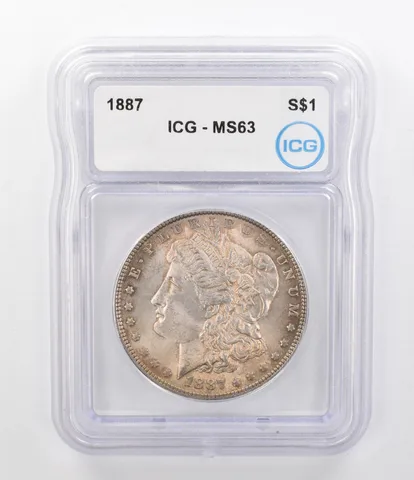 1887 Morgan Silver Dollar MS63 ICG Beautiful Tone *9779