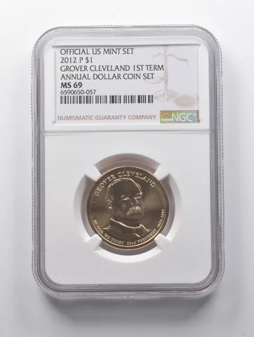 MS69 2012-P Grover Cleveland 1st Term Presidential $1 Annual Coin Set NGC *9061