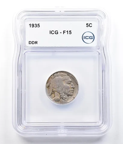 1935 Indian Head Buffalo Nickel DDR F15 ICG *0644