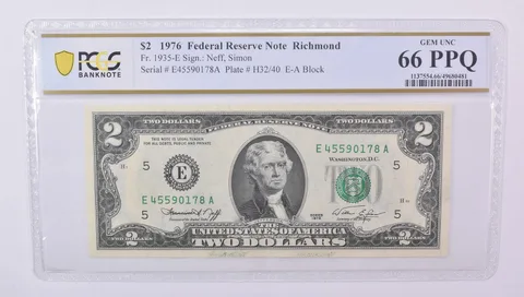 $2 1976 Richmond VA FRN Fr#1935-E Gem Unc 66 PPQ PCGS