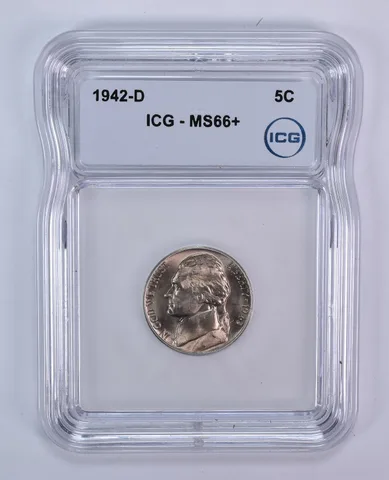 1942-D Jefferson Nickel MS66+ ICG