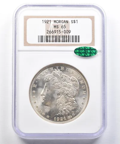 1921 Morgan Silver Dollar MS65 NGC CAC *1755