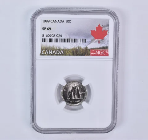 1999 Canada 10 Cent Bluenose SP69 NGC Canada Label