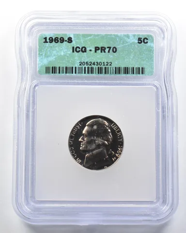 PR70 1969-S Jefferson Nickel ICG *4315