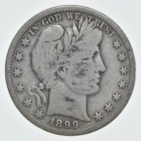 1899-S Barber Half Dollar 90% Silver VG Condition