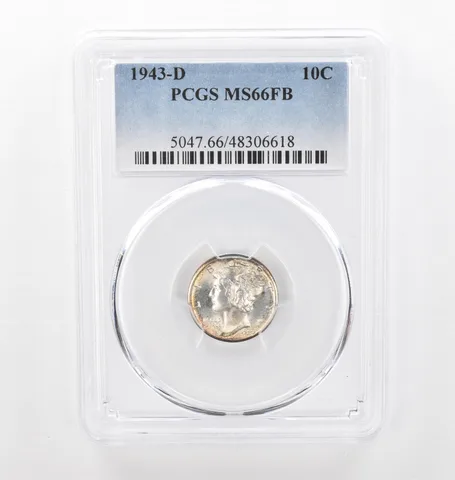 1943-D Mercury Dime MS66 FB PCGS Beautiful Tone *2199
