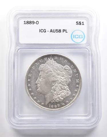 1889-O Morgan Silver Dollar AU58 PL ICG *3985
