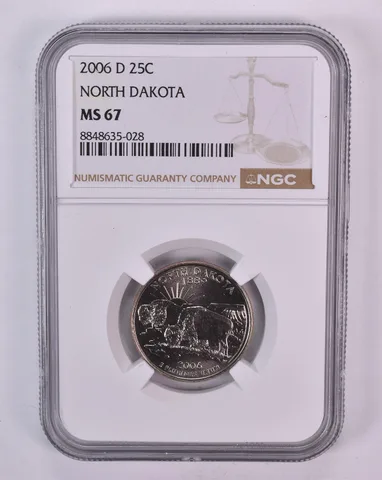 2006-D Washington State Quarter North Dakota MS67 NGC Brown Label