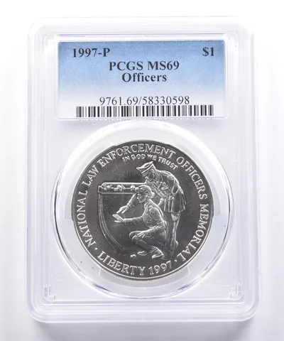 1997-P Law Officers Commemorative Silver Dollar MS69 PCGS