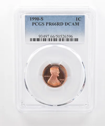 1990-S Lincoln Memorial Cent PR66 RD DCAM PCGS Beautiful Tone *3034