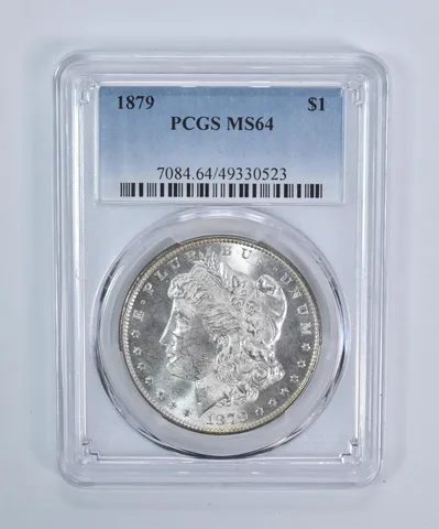 1879 Morgan Silver Dollar MS64 PCGS Blue Label