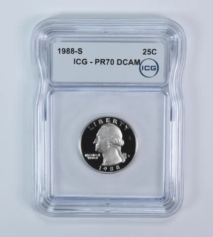 1988-S Washington Quarter PR70 DCAM ICG