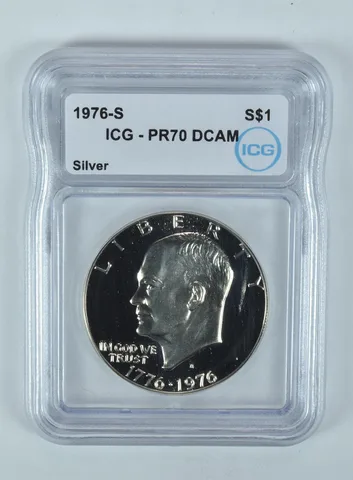 1976-S Eisenhower $1 Silver PR70 DCAM ICG