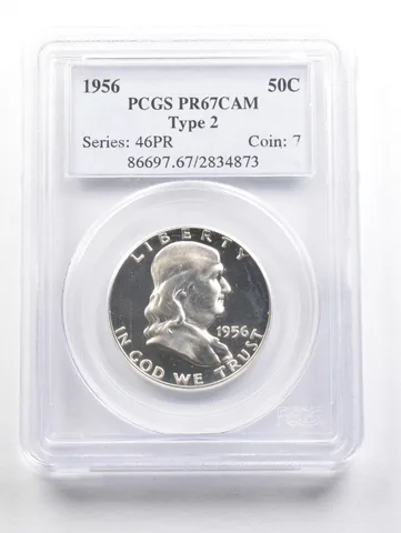 1956 Franklin Half Dollar Type 2 PR67 CAM PCGS *6076