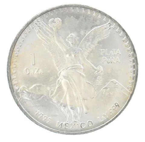 1995 Mo Mexico 1 Onza Silver Libertad Nice Tone *7593