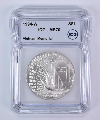 1994-W Vietnam Commemorative Silver Dollar MS70 ICG