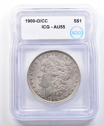 1900-O/CC Morgan Silver Dollar AU55 ICG *1569