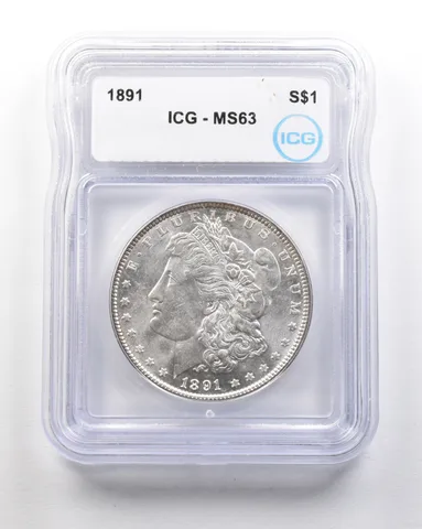 1891 Morgan Silver Dollar MS63 ICG *1651