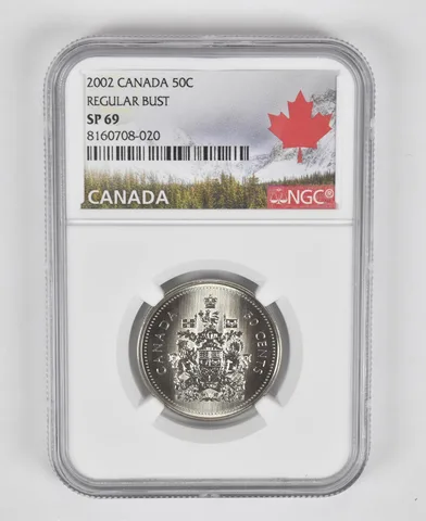 2002 Canada 50 Cents Regular Bust SP69 NGC Canada Label