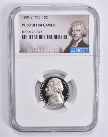 1981-S Type 1 Jefferson Nickel PF69 UCam NGC Special Lbl