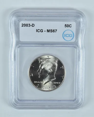 2003-D Kennedy Half Dollar MS67 ICG