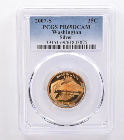 2007-S Washington State Quarter Washington Silver PR69 DCAM PCGS Nice Tone *8740