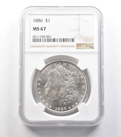 1886 Morgan Silver Dollar MS67 NGC *0934