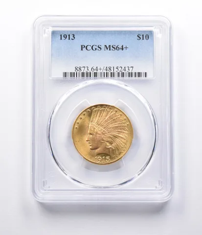 MS64+ 1913 $10 Indian Head Gold Eagle PCGS Shot 65? *4108