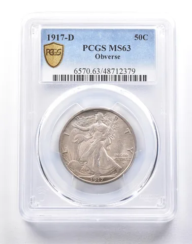 1917-D Walking Liberty Half Dollar MS63 PCGS *0898