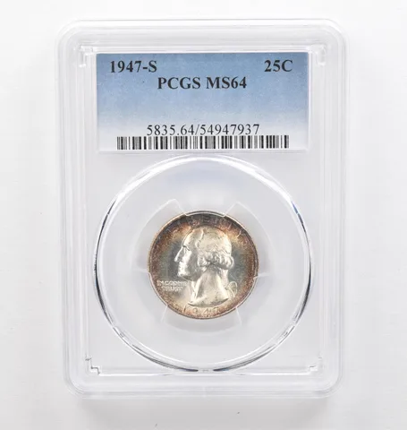 1947-S Washington Quarter MS64 PCGS Beautiful Tone *0303