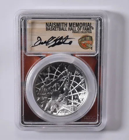 2020-P DICK VITALE SIGNED Basketball HOF Commemorative Dollar PR70 PCGS