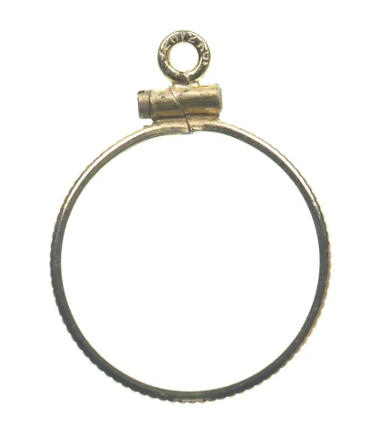 12k 0.6 Gram Gold Filled 15.5mm Coin Bezel Pendant Frame Edge *4920