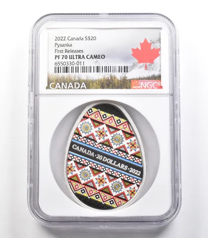 2022 Canada 20 Dollars Silver Pysanka First Releases PF70 UCAM NGC a2484