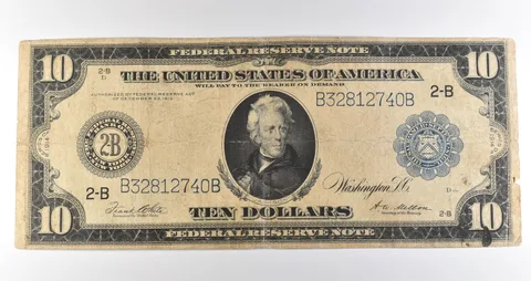 1914 $10 New York NY FRN Large Note Blue Seal *3638