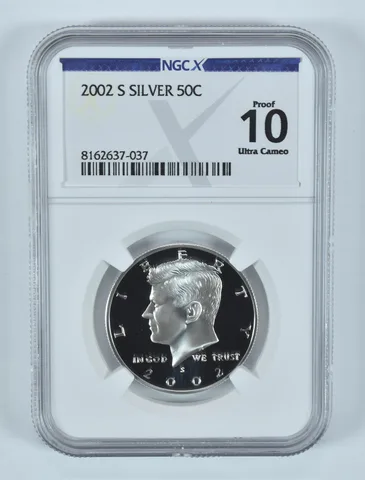 2002-S Kennedy Half Dollar Silver Proof 10 UCAM NGC X NGCX