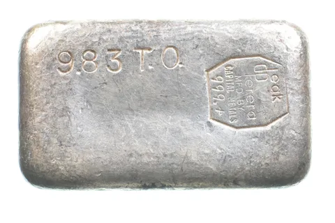 9.83 Troy Oz Silver Bar Deak Perera Vintage Poured Capital Metals 10 *5547