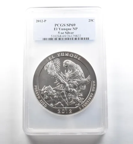 2012-P 5 Oz Silver ATB Quarter El Yunque SP69 PCGS *3559