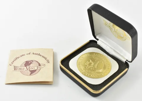 1915 S Panama Pacific Quarter Pound Silver Round World Mint Inc W/ Box/CoA a2865