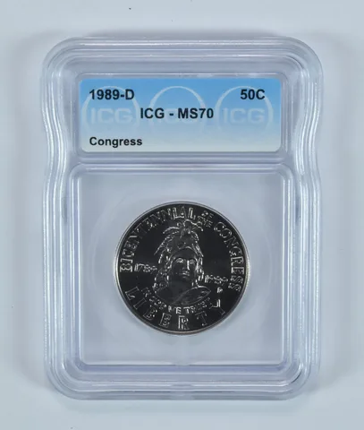 1989-D Congress Commemorative Half Dollar MS70 ICG
