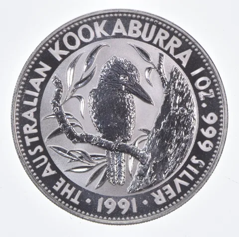 Better Date 1991 Australia $5 1 Oz. Silver Kookaburra World Coin- Silver *733